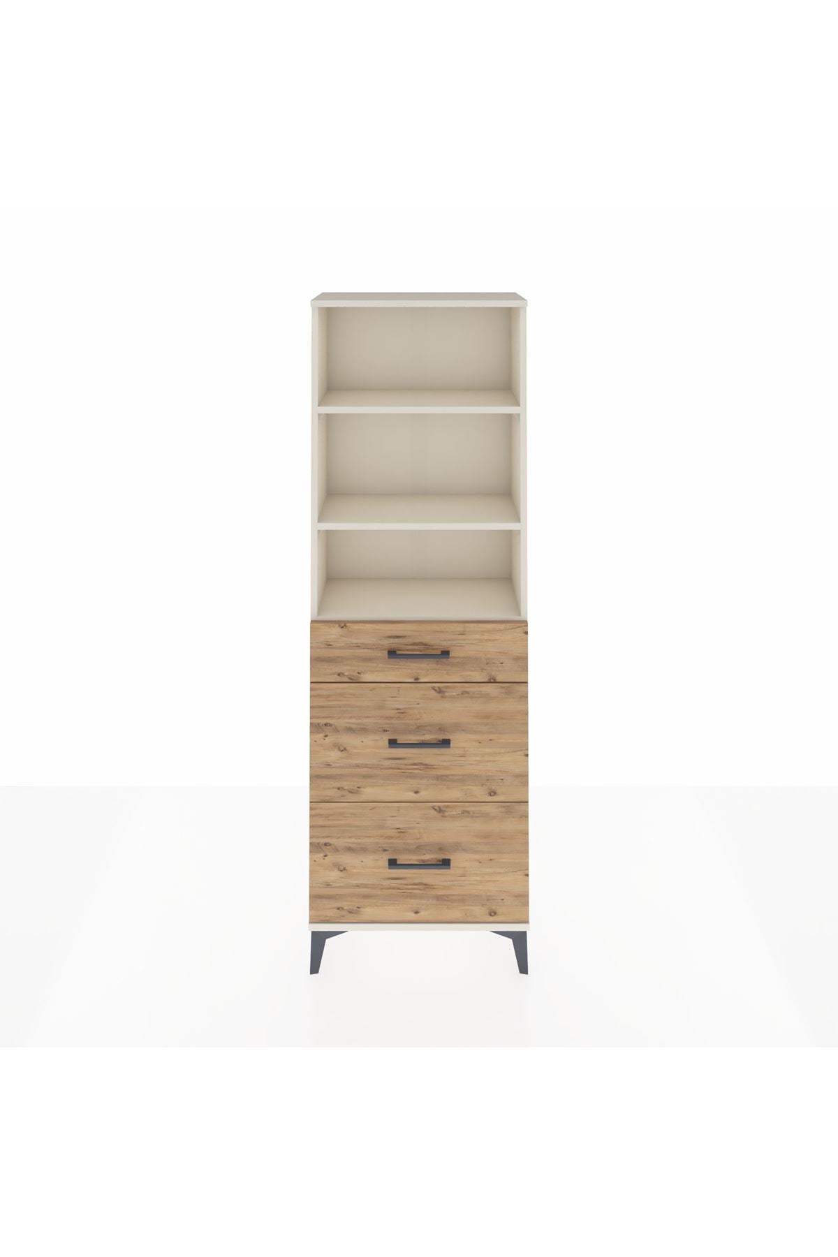 Arges Dolap 3 Raflı 3 Çekmeceli 60x30x182 - S23M048V3A