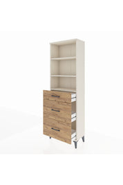 Arges Dolap 3 Raflı 3 Çekmeceli 60x30x182 - S23M048V3A