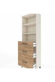 Arges Dolap 3 Raflı 3 Çekmeceli 60x30x182 - S23M048V3A