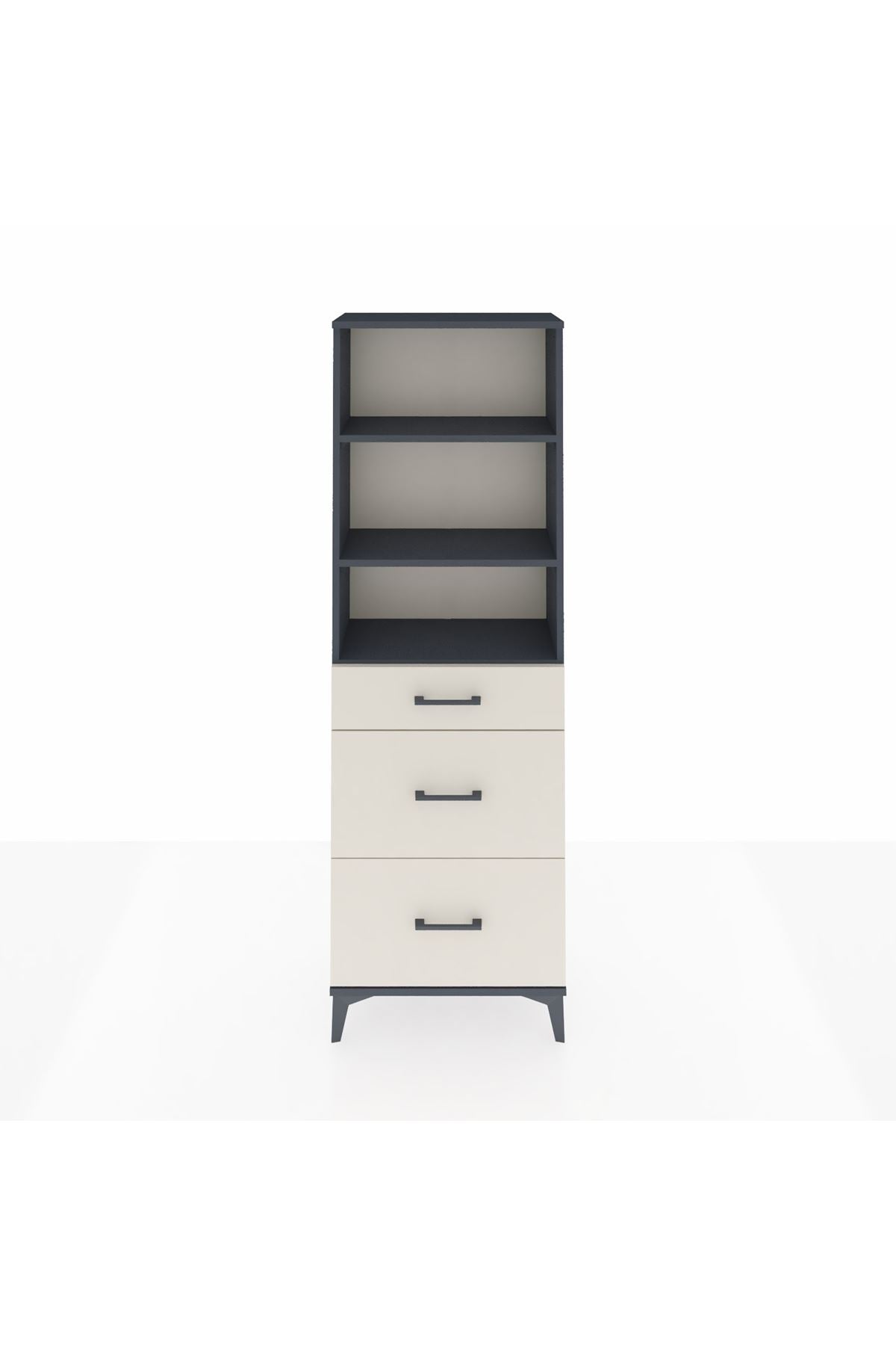 Arges Dolap 3 Raflı 3 Çekmeceli 60x30x182 - S23M048V4A