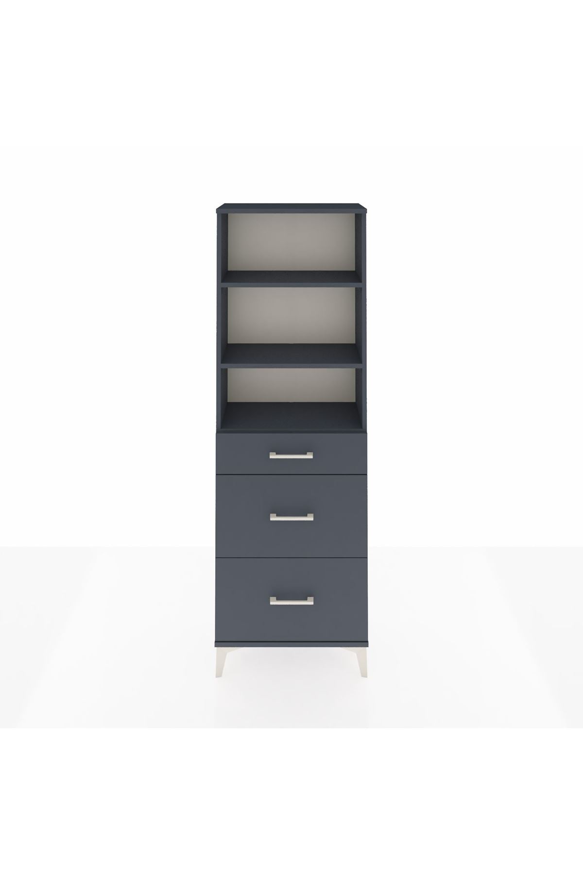 Arges Dolap 3 Raflı 3 Çekmeceli 60x30x182 - S23M048V5A