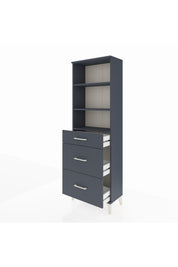 Arges Dolap 3 Raflı 3 Çekmeceli 60x30x182 - S23M048V5A