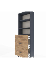 Arges Dolap 3 Raflı 3 Çekmeceli 60x30x182 - S23M048V6A