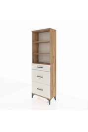 Arges Dolap 3 Raflı 3 Çekmeceli 60x30x182 - S23M048V7A