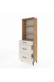 Arges Dolap 3 Raflı 3 Çekmeceli 60x30x182 - S23M048V7A