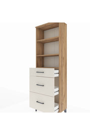 Arges Dolap 3 Raflı 3 Çekmeceli 60x30x182 - S23M048V7A