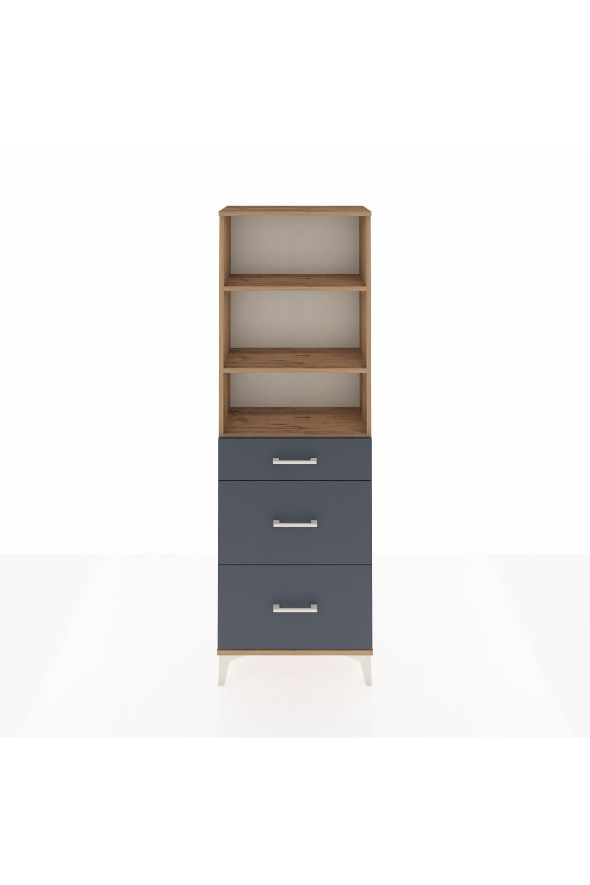 Arges Dolap 3 Raflı 3 Çekmeceli 60x30x182 - S23M048V8A