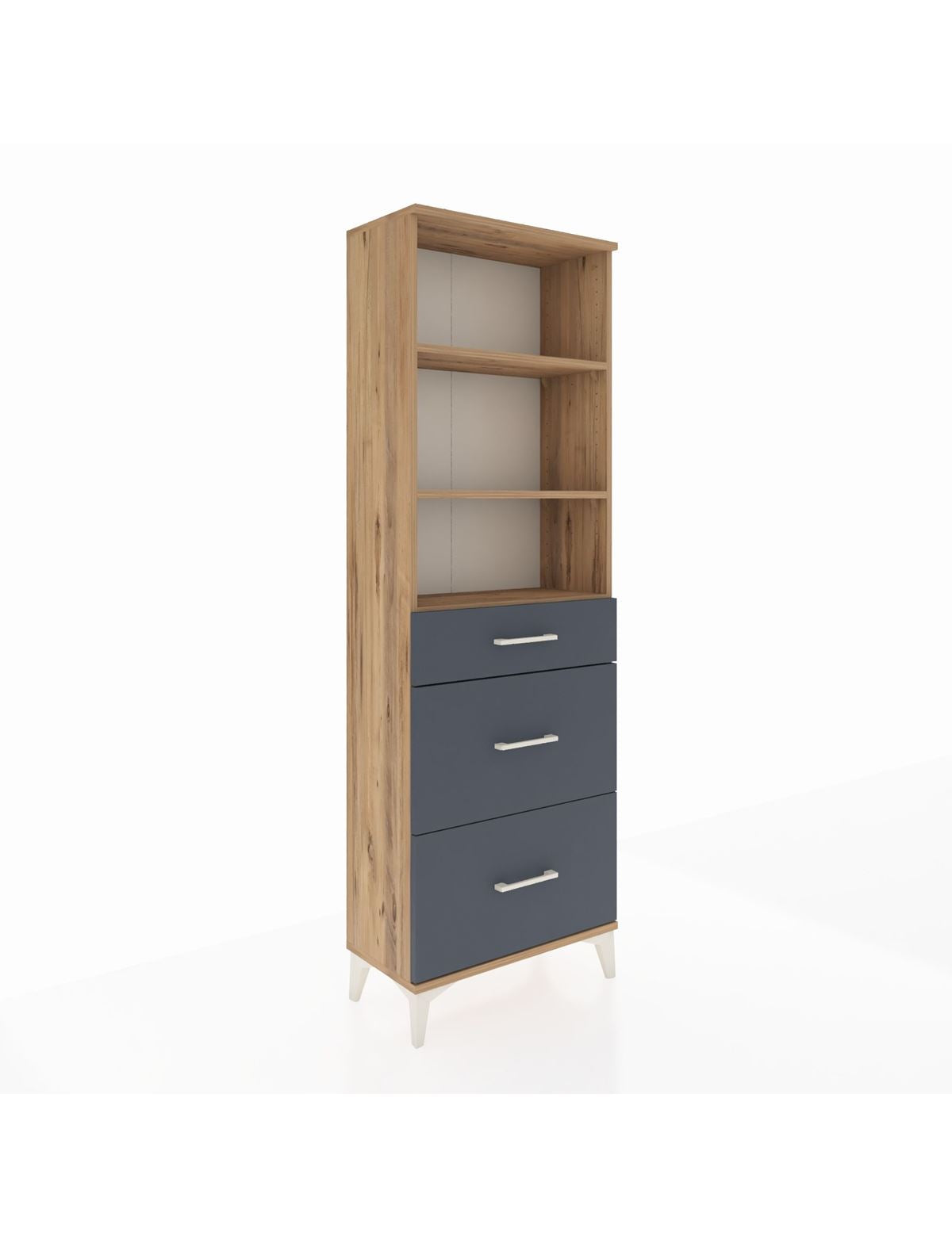 Arges Dolap 3 Raflı 3 Çekmeceli 60x30x182 - S23M048V8A