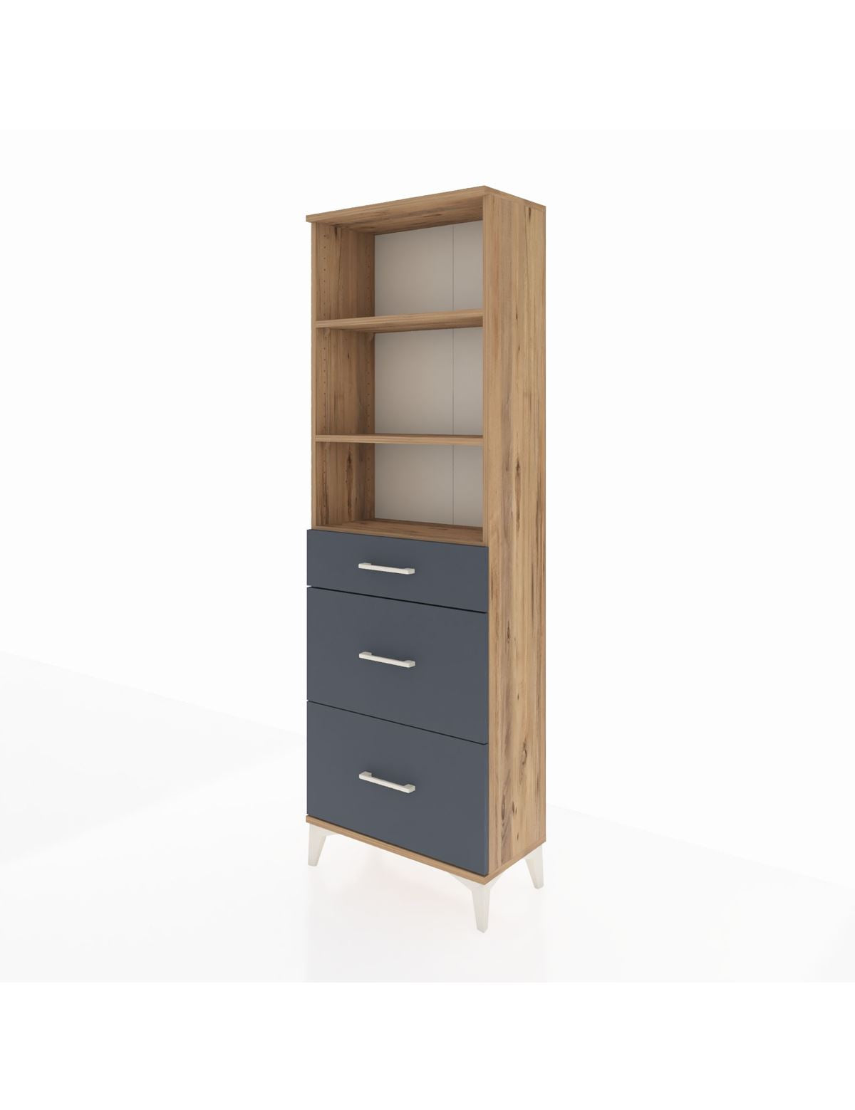 Arges Dolap 3 Raflı 3 Çekmeceli 60x30x182 - S23M048V8A