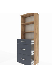 Arges Dolap 3 Raflı 3 Çekmeceli 60x30x182 - S23M048V8A