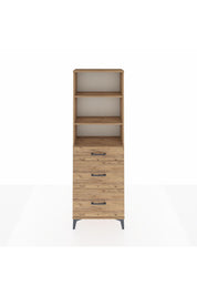 Arges Dolap 3 Raflı 3 Çekmeceli 60x30x182 - S23M048V9A