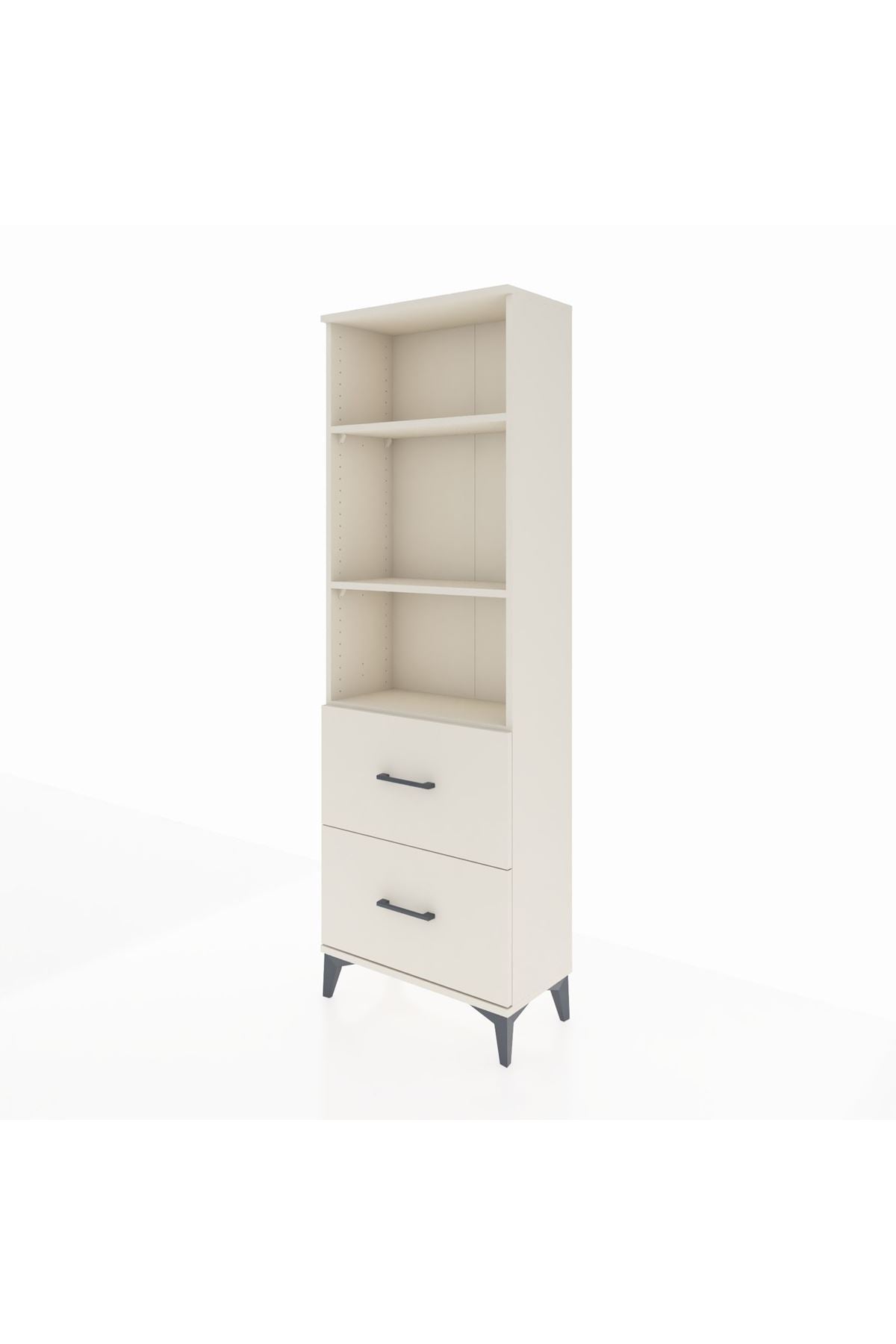 Arges Dolap 3 Raflı 2 Çekmeceli 60x30x182 - S23M049V1A