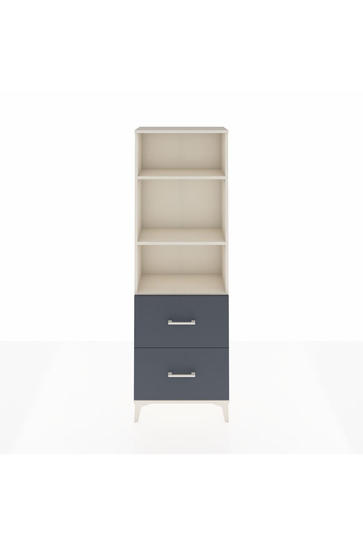 Arges Dolap 3 Raflı 2 Çekmeceli 60x30x182 - S23M049V2A