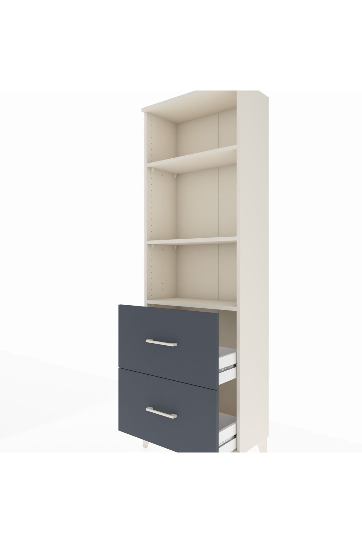 Arges Dolap 3 Raflı 2 Çekmeceli 60x30x182 - S23M049V2A