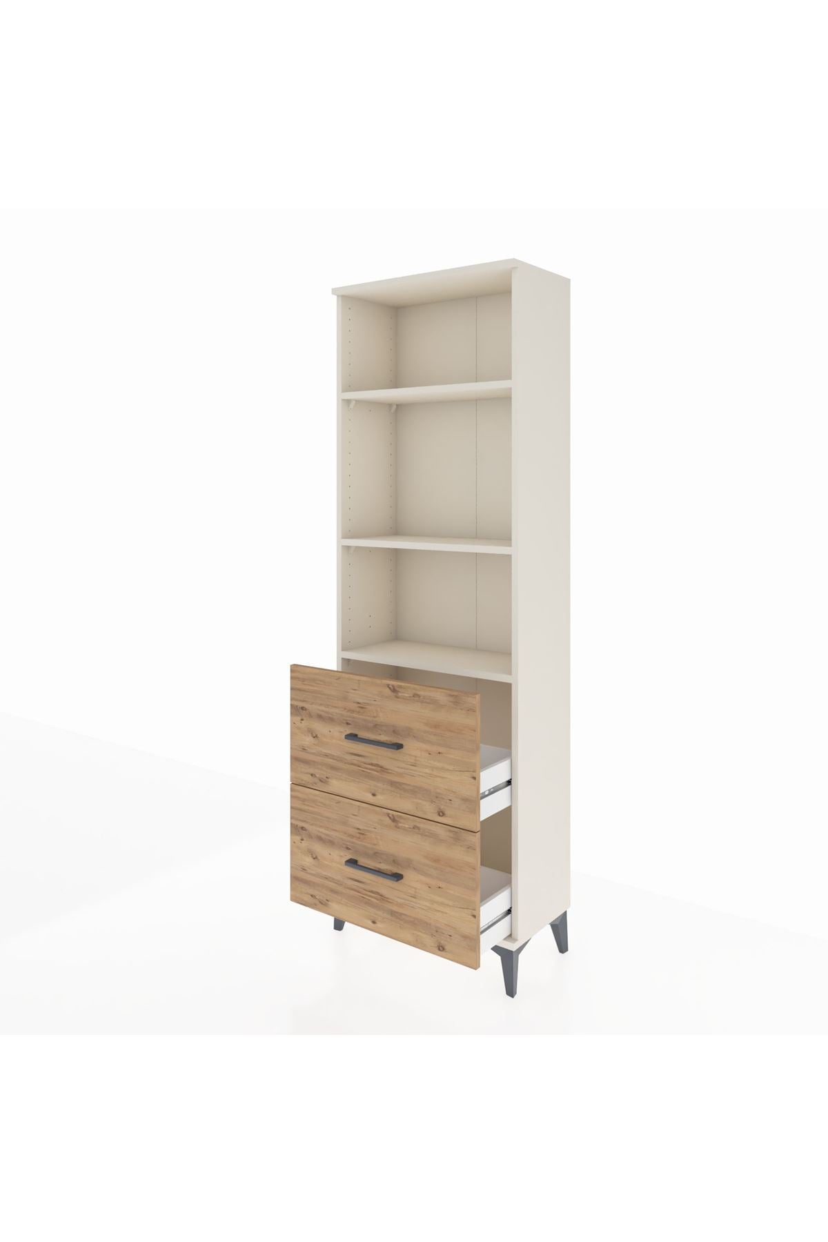 Arges Dolap 3 Raflı 2 Çekmeceli 60x30x182 - S23M049V3A