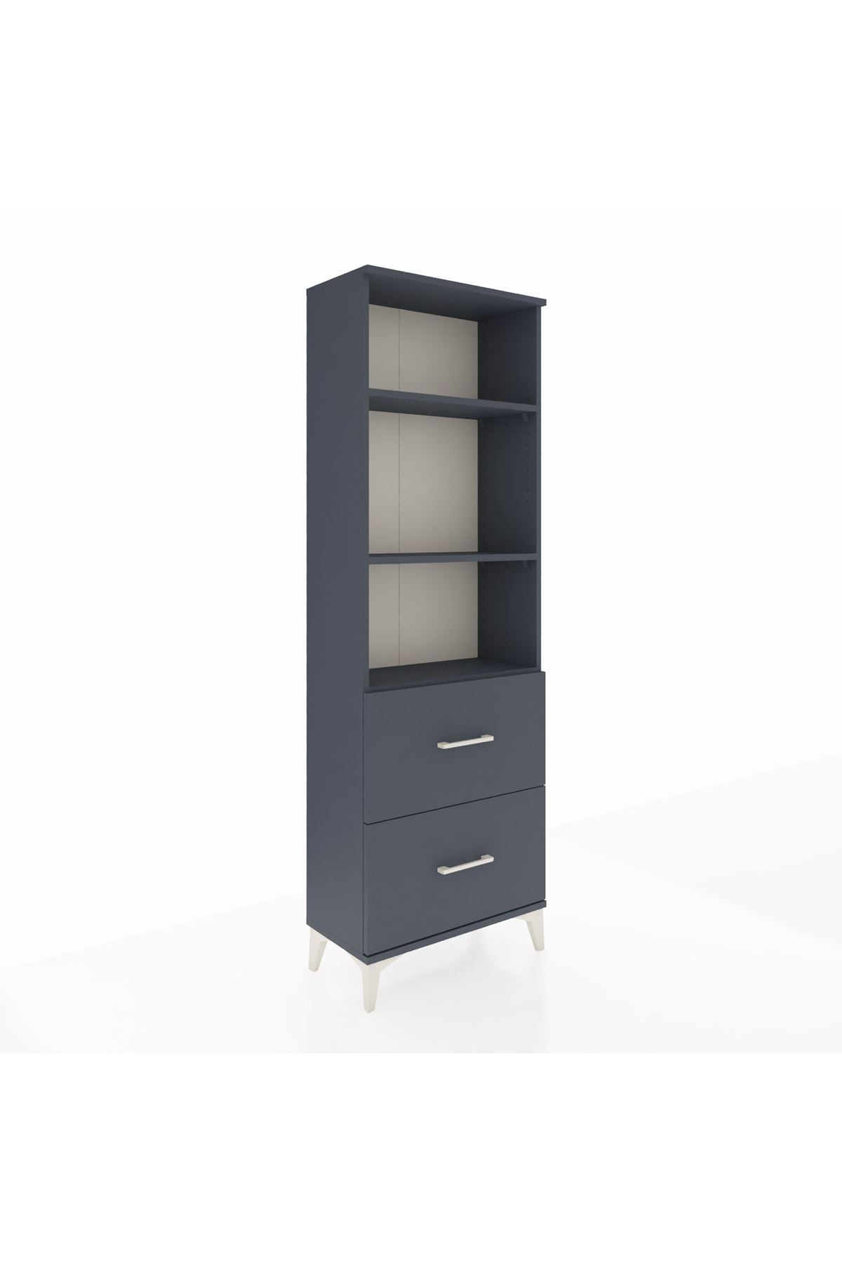 Arges Dolap 3 Raflı 2 Çekmeceli 60x30x182 - S23M049V5A