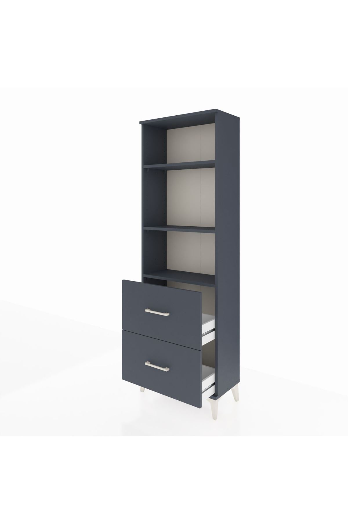 Arges Dolap 3 Raflı 2 Çekmeceli 60x30x182 - S23M049V5A