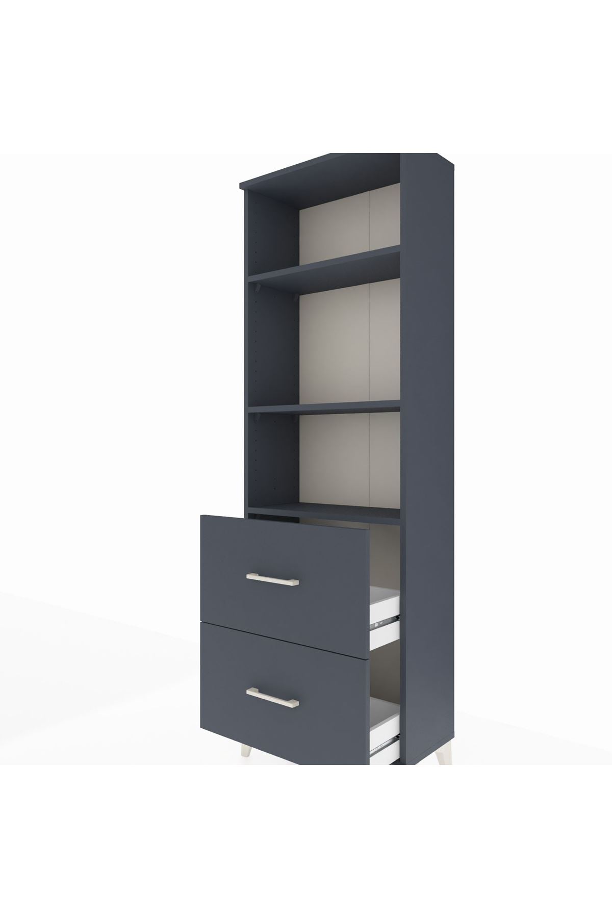 Arges Dolap 3 Raflı 2 Çekmeceli 60x30x182 - S23M049V5A