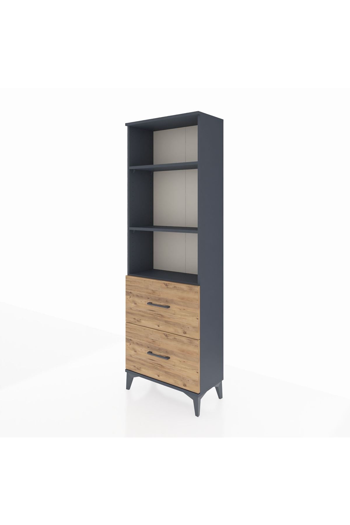 Arges Dolap 3 Raflı 2 Çekmeceli 60x30x182 - S23M049V6A