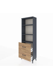 Arges Dolap 3 Raflı 2 Çekmeceli 60x30x182 - S23M049V6A