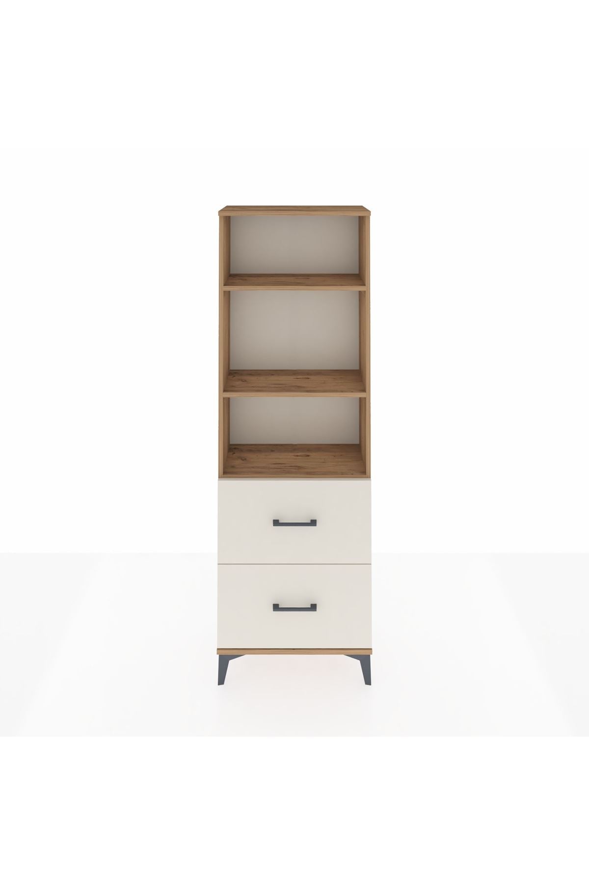Arges Dolap 3 Raflı 2 Çekmeceli 60x30x182 - S23M049V7A