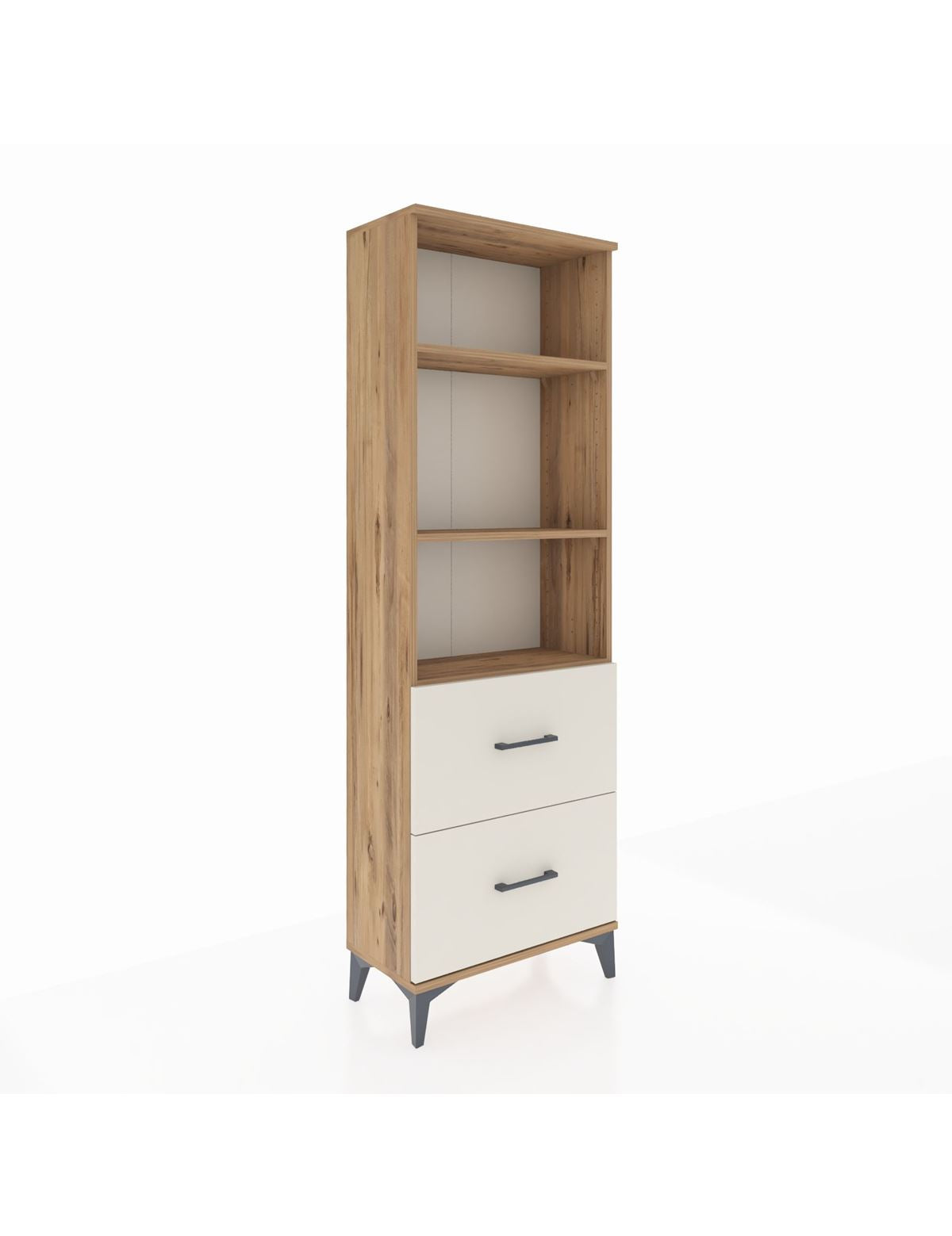 Arges Dolap 3 Raflı 2 Çekmeceli 60x30x182 - S23M049V7A