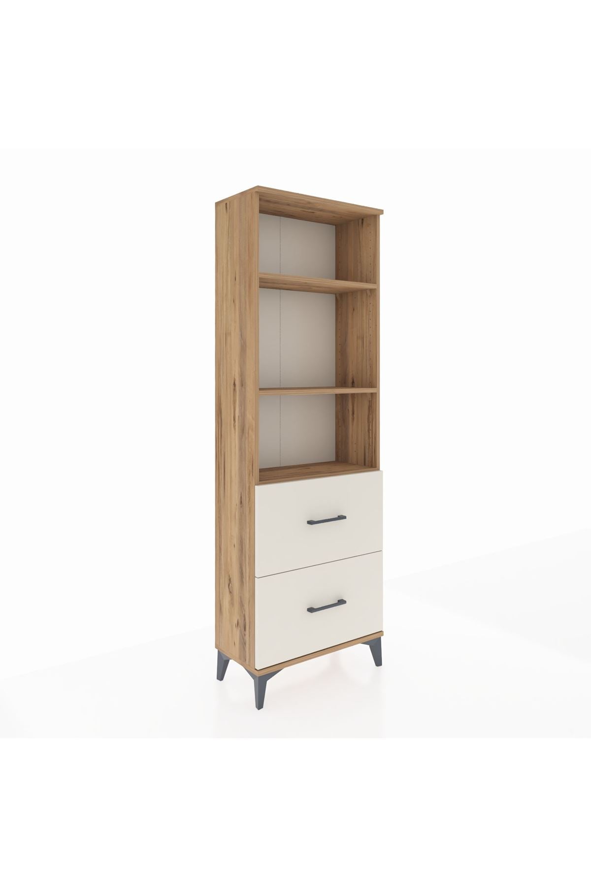 Arges Dolap 3 Raflı 2 Çekmeceli 60x30x182 - S23M049V7A