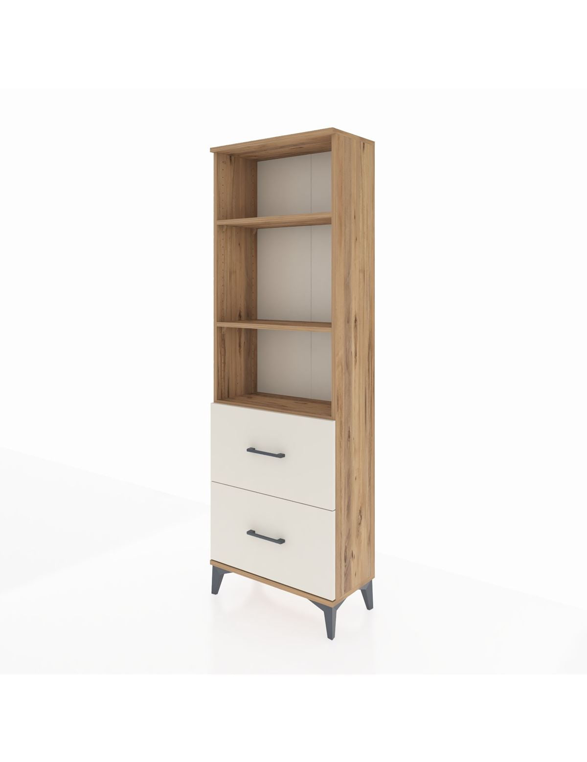 Arges Dolap 3 Raflı 2 Çekmeceli 60x30x182 - S23M049V7A