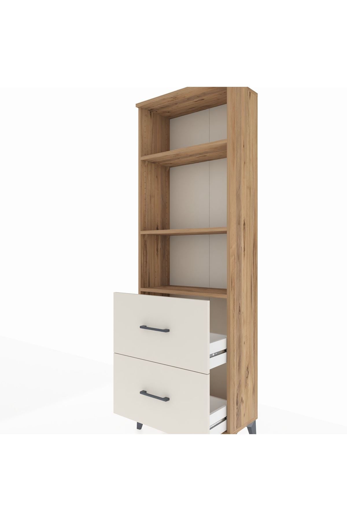 Arges Dolap 3 Raflı 2 Çekmeceli 60x30x182 - S23M049V7A
