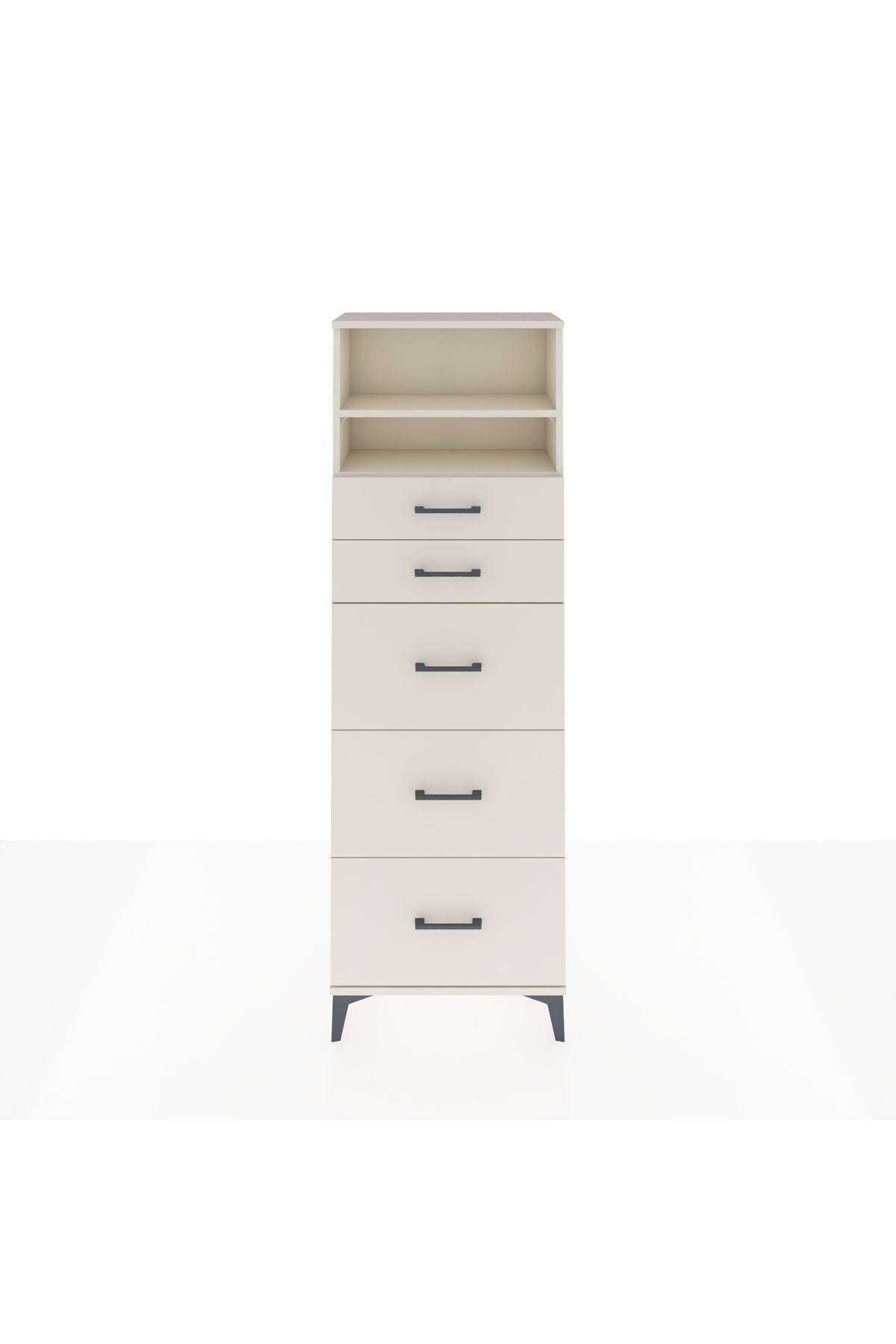 Arges Dolap 2 Raflı 5 Çekmeceli 60x30x182 - S23M050V1A