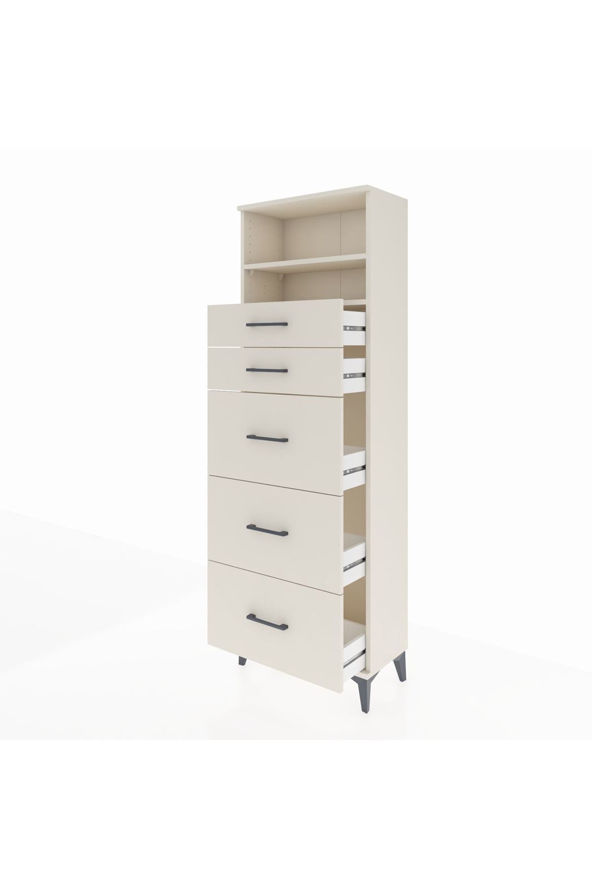 Arges Dolap 2 Raflı 5 Çekmeceli 60x30x182 - S23M050V1A