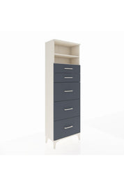 Arges Dolap 2 Raflı 5 Çekmeceli 60x30x182 - S23M050V2A