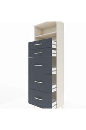 Arges Dolap 2 Raflı 5 Çekmeceli 60x30x182 - S23M050V2A