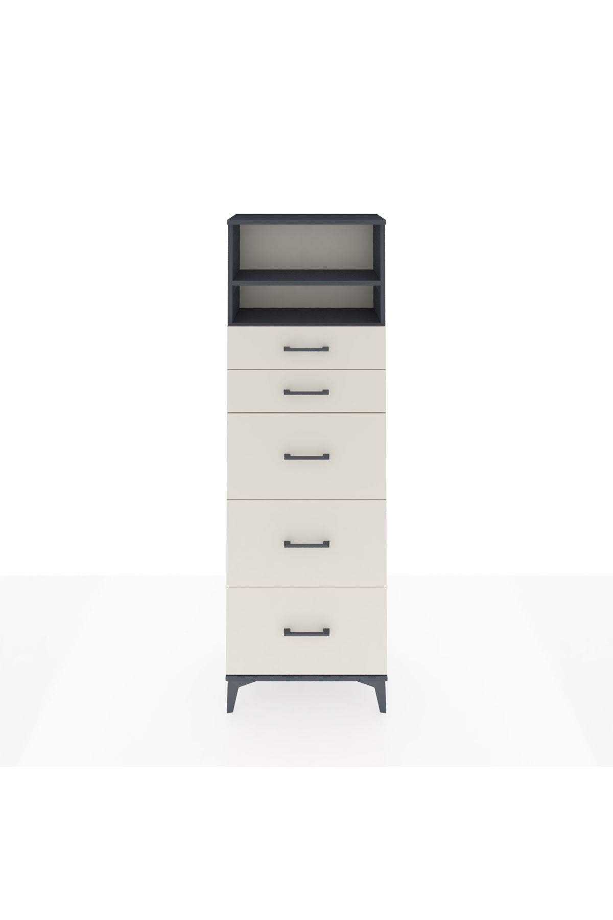 Arges Dolap 2 Raflı 5 Çekmeceli 60x30x182 - S23M050V4A