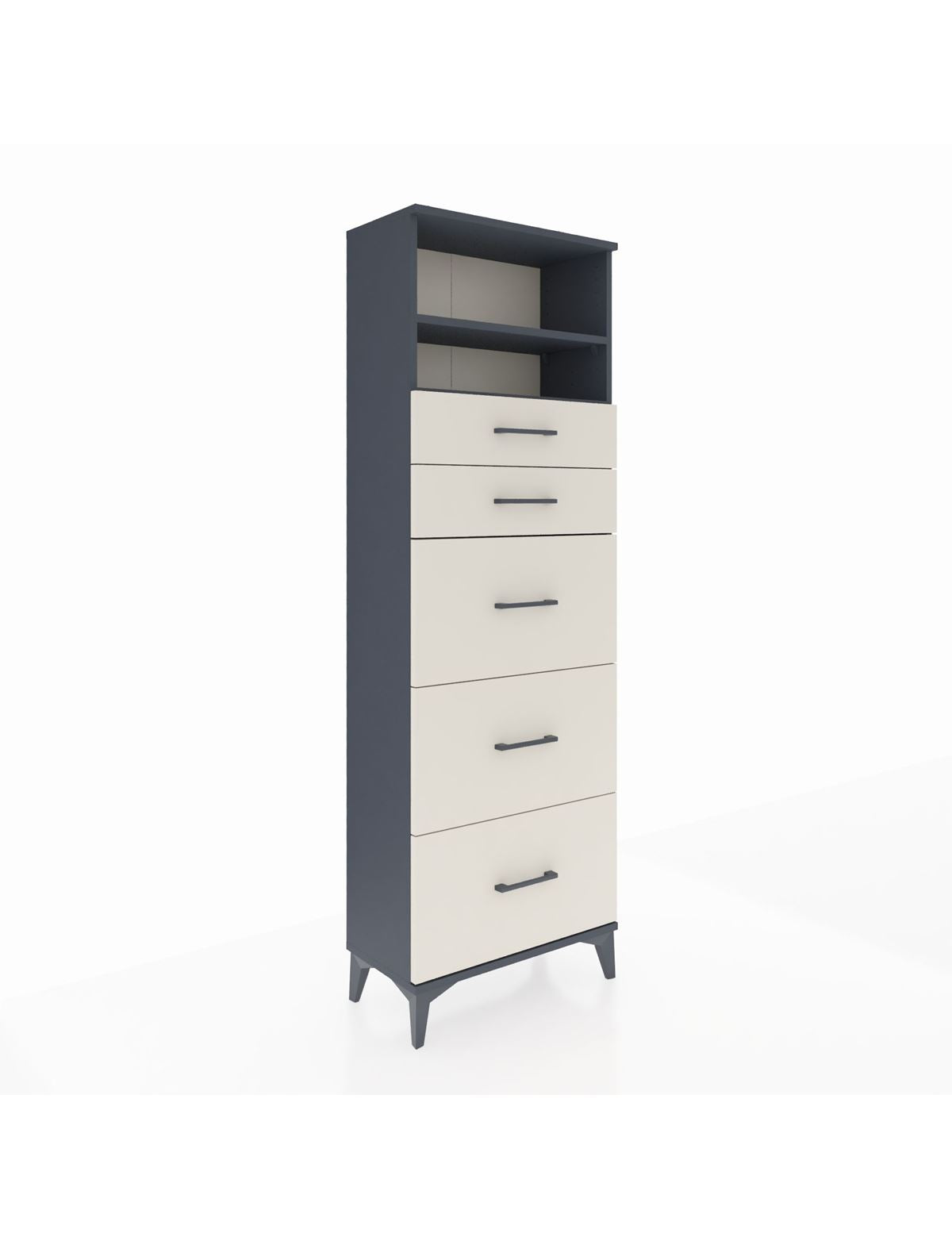 Arges Dolap 2 Raflı 5 Çekmeceli 60x30x182 - S23M050V4A