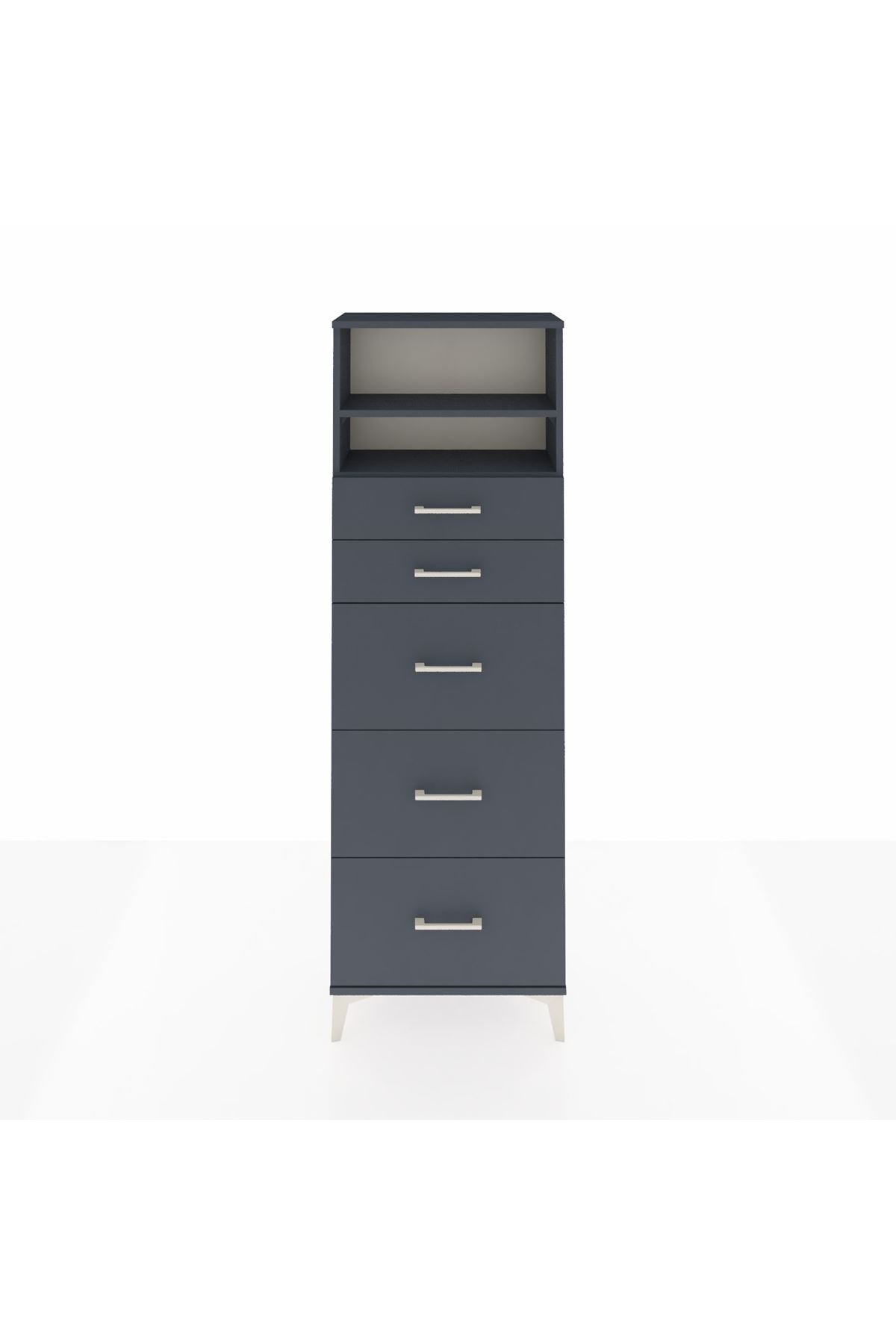 Arges Dolap 2 Raflı 5 Çekmeceli 60x30x182 - S23M050V5A