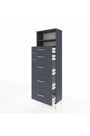 Arges Dolap 2 Raflı 5 Çekmeceli 60x30x182 - S23M050V5A