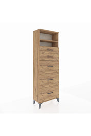 Arges Dolap 2 Raflı 5 Çekmeceli 60x30x182 - S23M050V9A