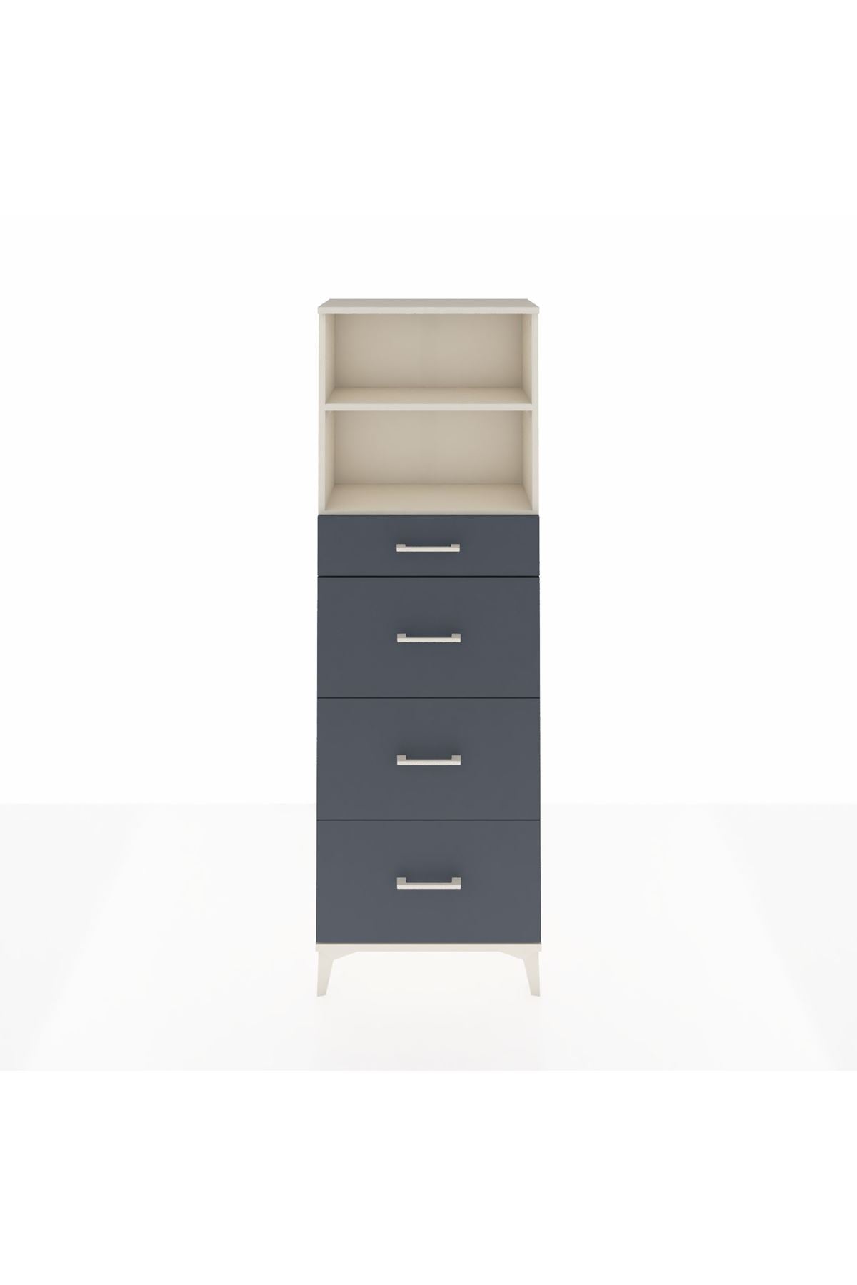 Arges Dolap 2 Raflı 4 Çekmeceli 60x30x182 - S23M051V2A