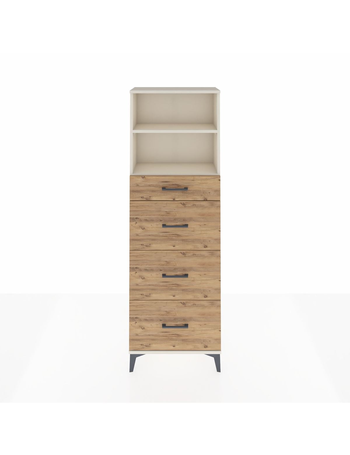 Arges Dolap 2 Raflı 4 Çekmeceli 60x30x182 - S23M051V3A