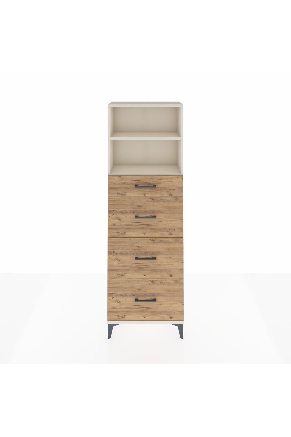 Arges Dolap 2 Raflı 4 Çekmeceli 60x30x182 - S23M051V3A