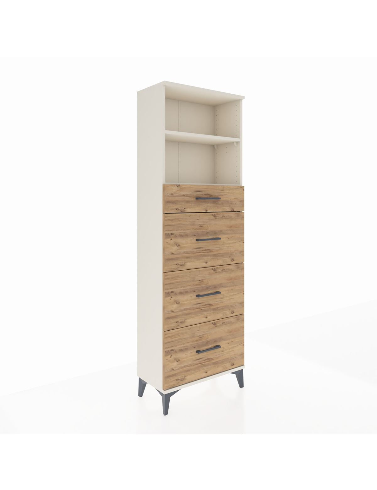 Arges Dolap 2 Raflı 4 Çekmeceli 60x30x182 - S23M051V3A