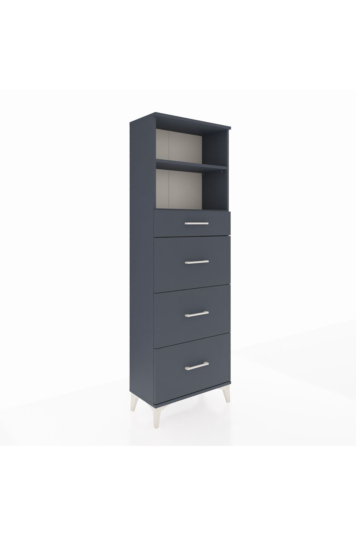 Arges Dolap 2 Raflı 4 Çekmeceli 60x30x182 - S23M051V5A
