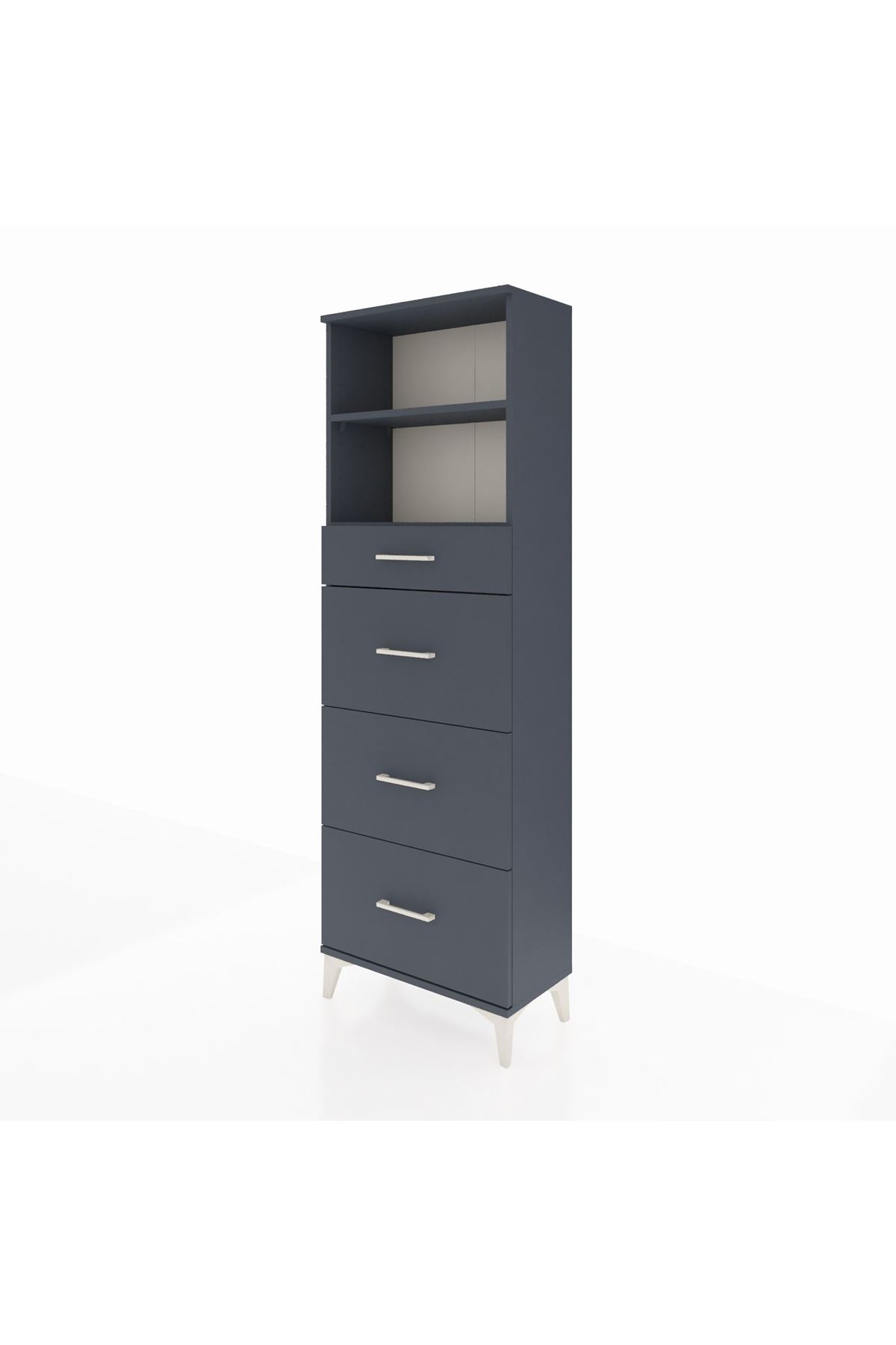 Arges Dolap 2 Raflı 4 Çekmeceli 60x30x182 - S23M051V5A
