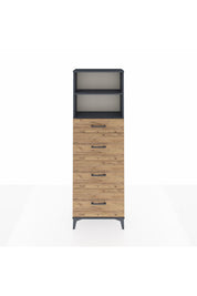 Arges Dolap 2 Raflı 4 Çekmeceli 60x30x182 - S23M051V6A