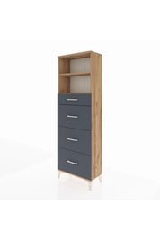 Arges Dolap 2 Raflı 4 Çekmeceli 60x30x182 - S23M051V8A