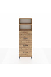 Arges Dolap 2 Raflı 4 Çekmeceli 60x30x182 - S23M051V9A