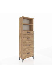 Arges Dolap 2 Raflı 4 Çekmeceli 60x30x182 - S23M051V9A