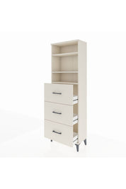 Arges Dolap 3 Raflı 3 Çekmeceli 60x30x182 - S23M052V1A