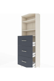 Arges Dolap 3 Raflı 3 Çekmeceli 60x30x182 - S23M052V2A